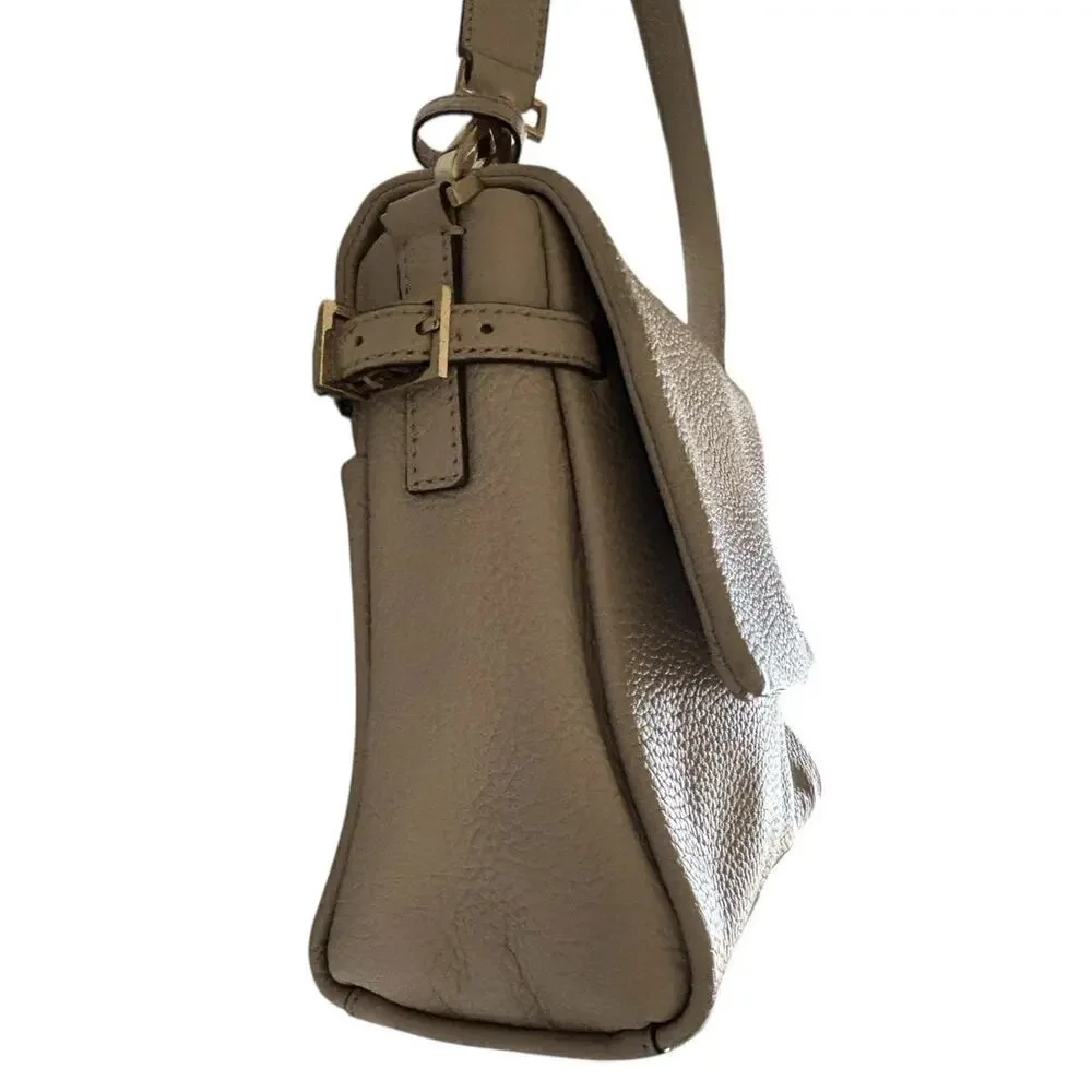 KATE SPADE Allene Holden Street Pebbled Leather Shoulder Bag In Beige Bone EUC